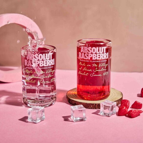 Absolut Raspberry Mini Glass