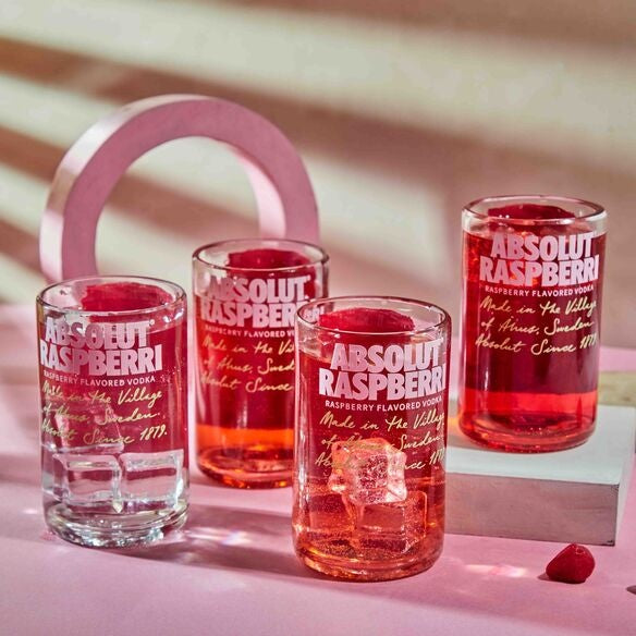 Absolut Raspberry Mini Glass