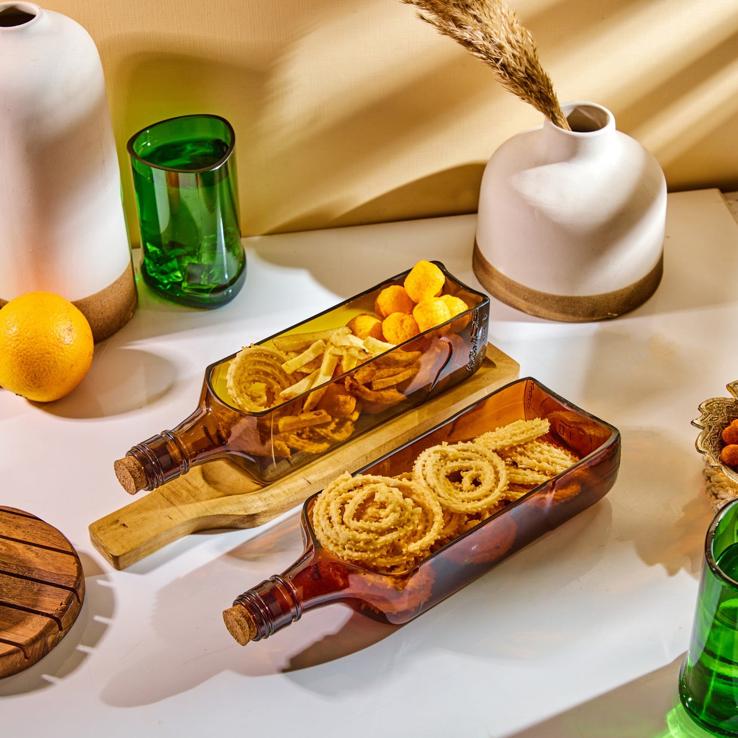 Ballentine bottle Platter Combo