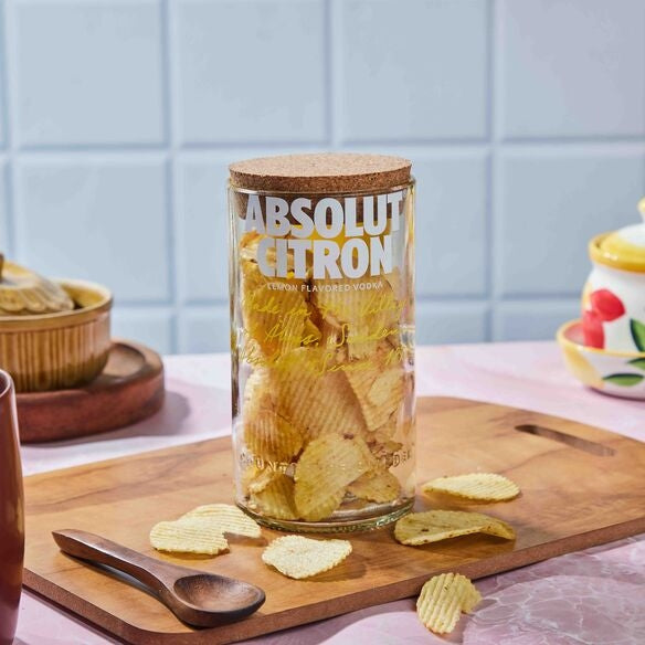 Absolut Citron Bottle Jar with lid