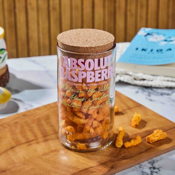 Absolut Raspberry Bottle Jar with lid