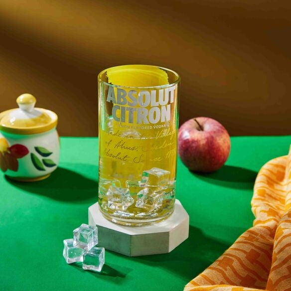 Absolut Citron Bottle Long Glass