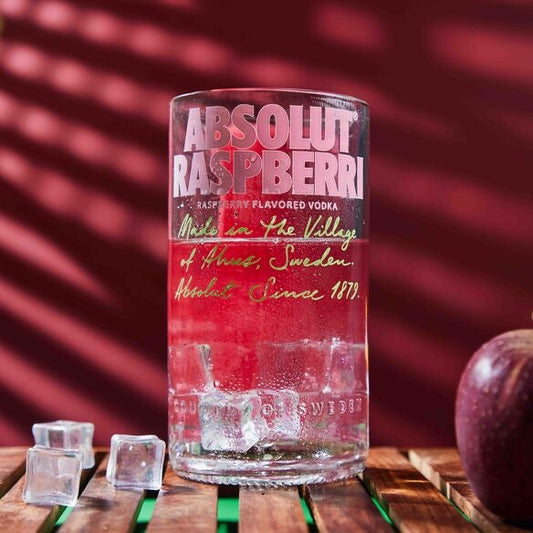 Absolut Raspberry bottle Long Glass