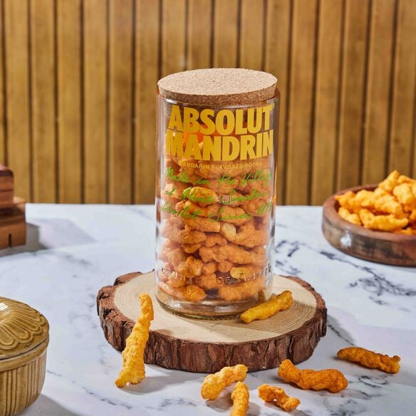 Absolut Mandrin bottle Jar with lid