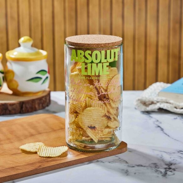Absolut Lime Bottle Jar with lid