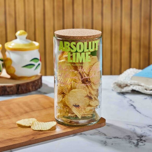 Absolut Lime Bottle Jar with lid